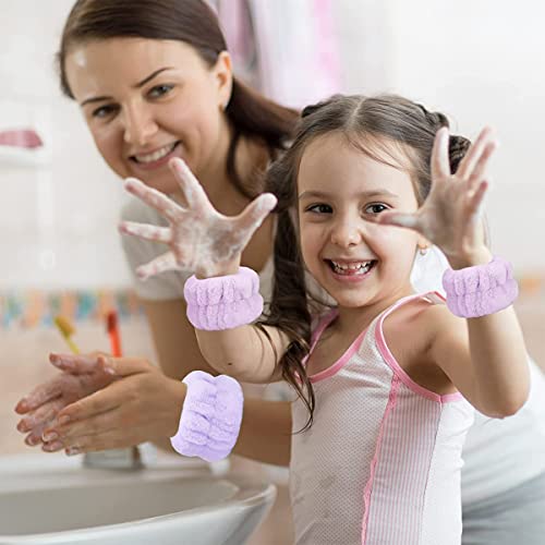 MAYCREATE® 3Pcs Spa Headband Wristband Combo Set, Elastic Hair Band for Women Stylish, Microfiber Face Wash Hairband Wrist Wash Bands for Face Washing, Makeup, Yoga, Fitness (Purple) 6 PCS MAYCREATE® 3Pcs Spa Headband Wristband Combo Set, Elastic Hair Band for Women Stylish, Microfiber Face Wash Hairband Wrist Wash Bands for Face Washing, Makeup, Yoga, Fitness (Purple) 6 PCS